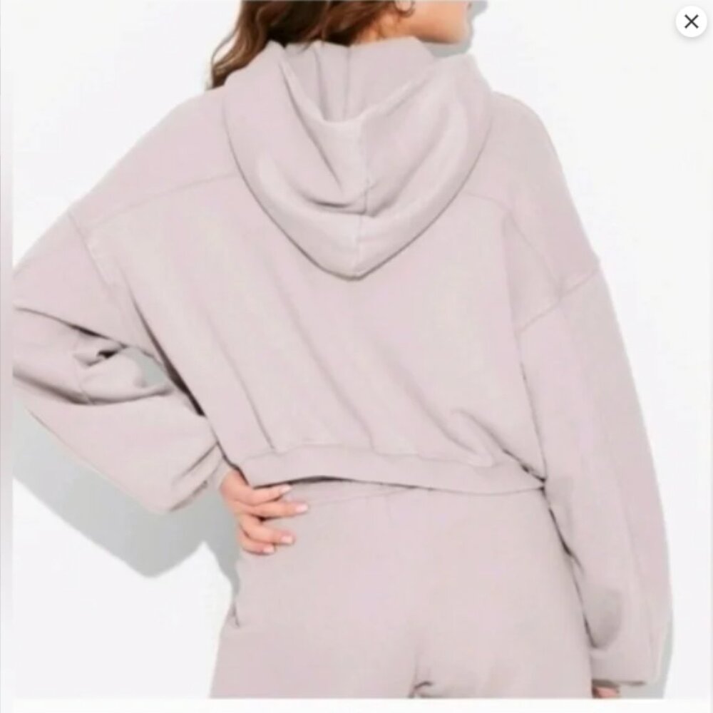 Wild Fable Women's Quarter Zip cropped Hoodie Sweatshirt Oversized - Picture 6 of 6